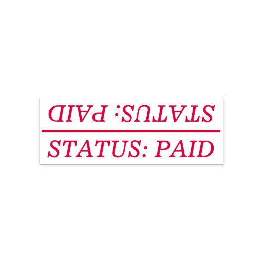 Auto-encreur Tampon en caoutchouc "STATUT : PAYÉ" (Design)