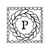 Auto-encreur TAMPON ENCAISSÉ KNIT CIRCLE 1,5" + Initiale (Design)