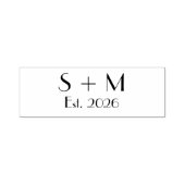 Auto-encreur Tampon Monogramme Initiales Couple (Design)