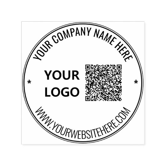 Auto-encreur Votre code QR de conception et modèle de tampon ro (Design)