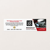 Auto-engine, automatische mechanisme en reparaties visitekaartjes (Buitenkant ongevouwen)