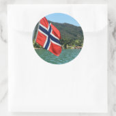 Auto ferry in Noorwegen rond de sticker (Tas)