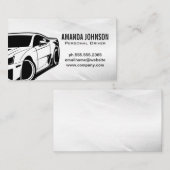 Auto Front Uitzicht Logo | Drivera Side Uitzicht Visitekaartje (Voorkant / Achterkant)