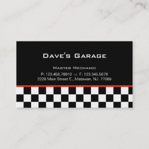 Auto Garage Visitekaartje Racing