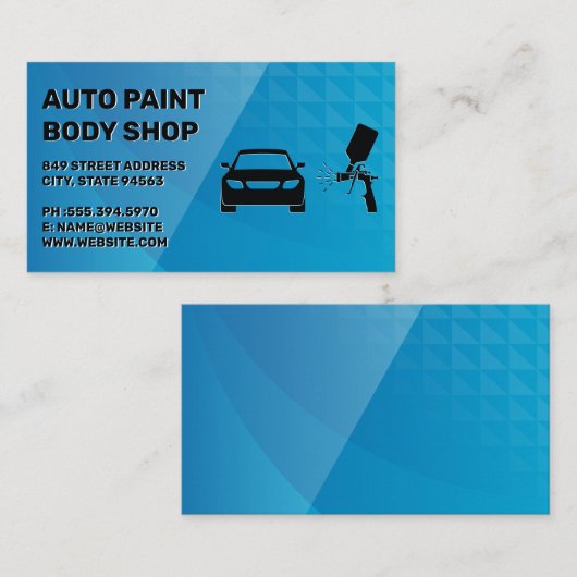 Auto Garage Winkel | Auto Diensten Visitekaartje (Voorkant / Achterkant)