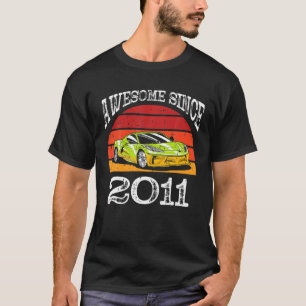 Auto Geweldige sinds 2011 11e verjaardag elf jaar T-shirt