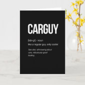 Auto Guy Definitie Grappige cadeau-ideeën Kaart (Gele Bloem)