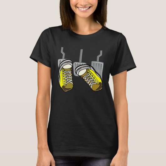 Auto Handleiding Auto Pedalen Stick Shift Versnell T-shirt (Voorkant)