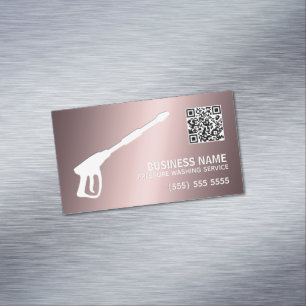 Auto & Huisdruk Wassen Custom QR Magnetisch Visitekaartje