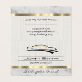 Auto Icon Metallic Trim Visitekaartjes (Buitenkant ongevouwen)