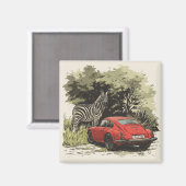 Auto in het wild magneet (Voorkant / Achterkant)