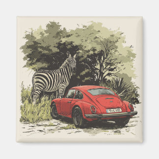 Auto in het wild magneet