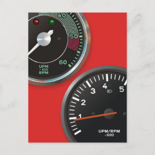 auto-instrumenten / Klassieke autometers Briefkaart