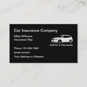 Auto Insurance Services Rep-kaart Visitekaartje