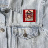 Auto Jack o' Lantern Halloween Vierkante Button 5,1 Cm (In situ)