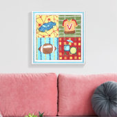 Auto, Jersey, Football en trommelkit Canvas Afdruk (Insitu (Woonkamer))