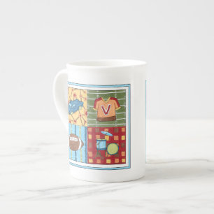 Auto, Jersey, Football en trommelkit Porselein Kop