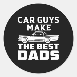 Auto jongens maken de beste vaders papa vader vade ronde sticker
