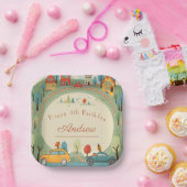 Auto kinderen verjaardag papieren bordje (Feest)