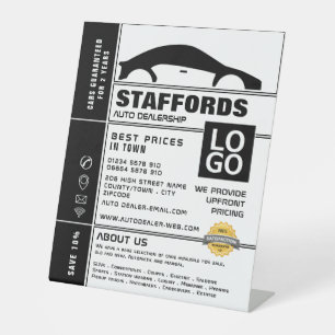 Auto Logo, Auto Dealership Adverteren Reclamebord Met Voetstuk