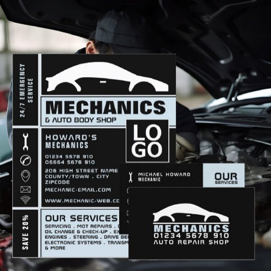 Auto-Logo, automatische mechanisme en reparaties A Flyer