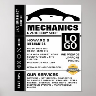 Auto-Logo, automatische mechanisme en reparaties A Poster