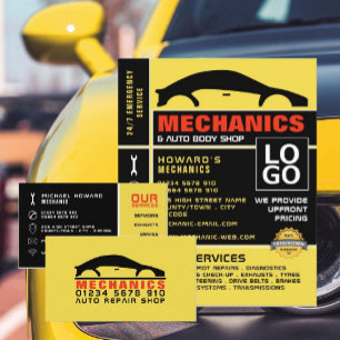 Auto Logo, Automonteur & Reparatie Reclame Flyer