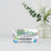 Auto-Logo wassen | reinigingsmiddel Visitekaartje (Staand voorkant)