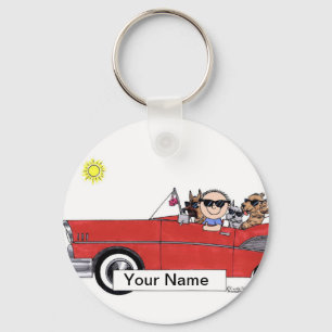 Auto Lover - Mannelijke Cartoon Sleutelhanger