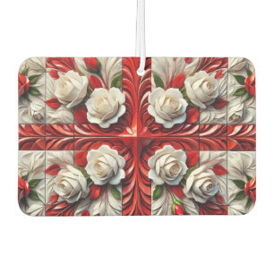 Auto luchtverfrissers met Engels Rozen Design