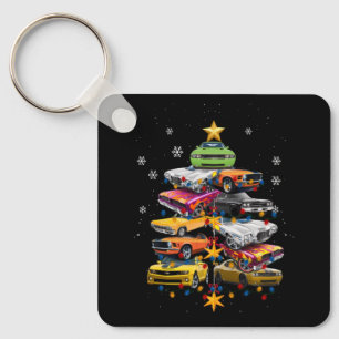 Auto Madness Kerstboom Klassieke Spier Auto's XMA Sleutelhanger