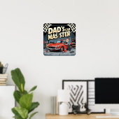 Auto Master Papa Retro Poster numérique Imprimer (Bureau à domicile)
