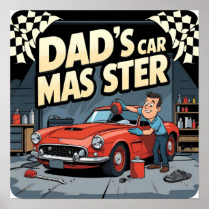 Auto Master Papa Retro Poster numérique Imprimer