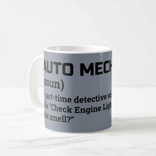 Auto-mécanique Définition Café Mug (Devant gauche)
