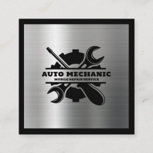 Auto Mechanic Automotive Reparatie Service Tool Vierkante Visitekaartje