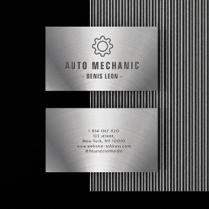 Auto Mechanic Automotive Roestvrij staal Visitekaartje