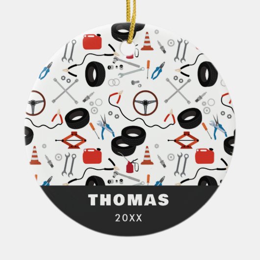 Auto Mechanic Automotive Tools Keramisch Ornament (Voorkant)