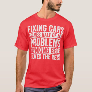 Auto Mechanic Grappige Garage Fixing Cars Mechanic T-shirt