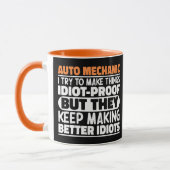 Auto Mechanic Ik probeer dingen Idiot Grappig te m Mok (Links)