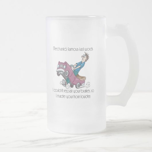 Auto Mechanic Made Horn Louder Matglas Bierpul (Rechts)