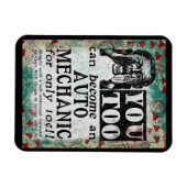 Auto Mechanic Magnet - Funny Retro Magneet (Horizontaal)