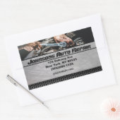 Auto Mechanic Repair Service Business Rechthoekige Sticker (Envelop)