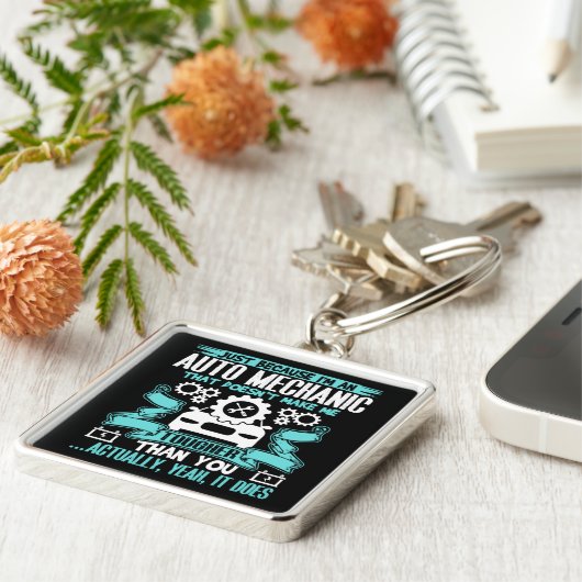 Auto Mechanische T-Shirt Sleutelhanger (Zijkant)