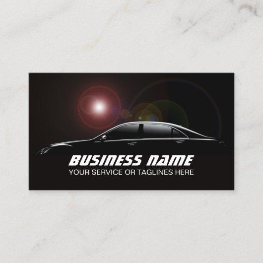Auto met automatische informatie over professionel visitekaartje (Voorkant)