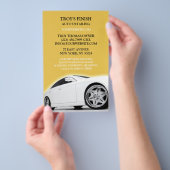 Auto met gegevens flyer (Hand)