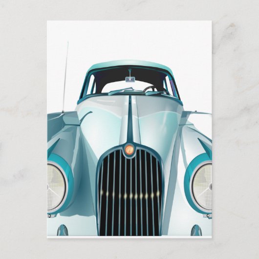 auto met oldtimer briefkaart (Voorkant)
