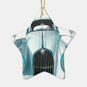  auto met oldtimer keramisch ornament (Links)