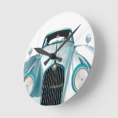auto met oldtimer ronde klok (Hoek)