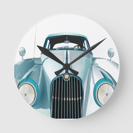 auto met oldtimer ronde klok (Voorkant)