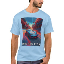 Auto met rode en blauwe effecten